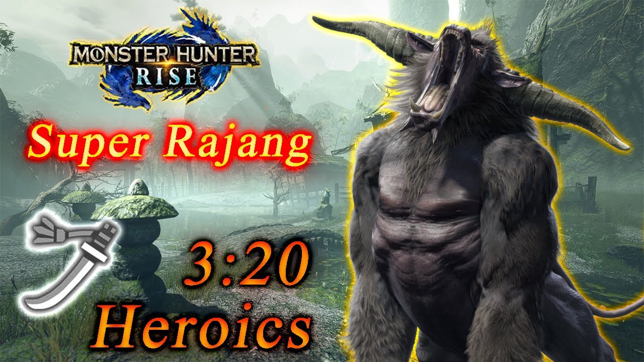 [MH Rise Speedrun] Super Rajang/強化個体ラージャン | 3:20 | Heroics/火事場力 | LS/太刀 ...