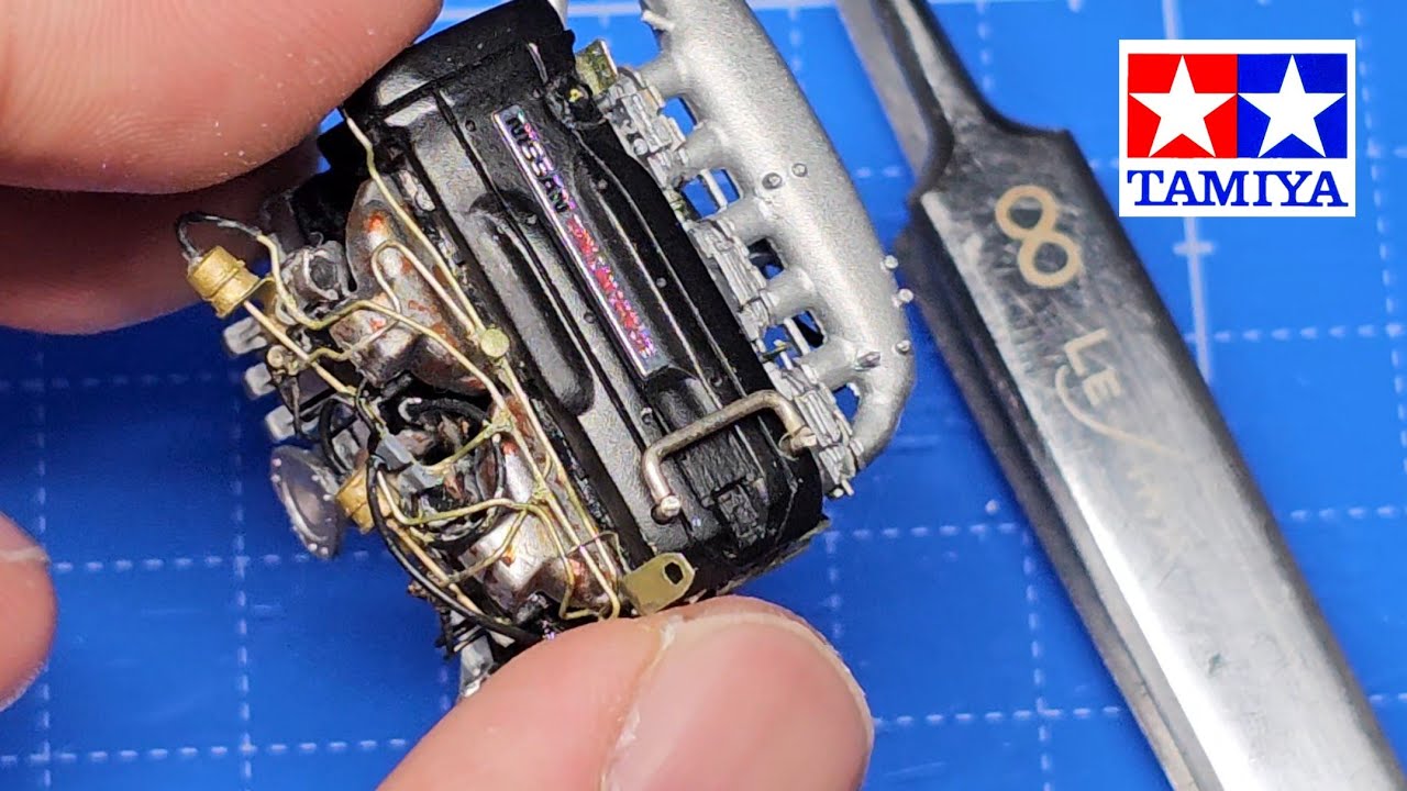 タミヤ 1/24 配管製作 完 【日産RB26】
