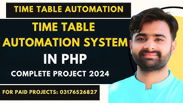 Timetable Automation System In PHP | Auto Time Table Generator In PHP