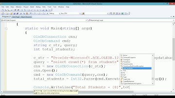 ADO .Net - C# Console Applications - ExecuteScalar - 1