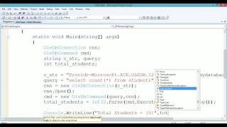 ADO .Net - C# Console Applications - ExecuteScalar - 1