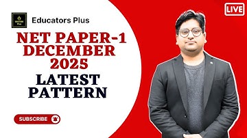 NET Paper-1 December 2025: Practice Session Latest Pattern & Winning Strategy