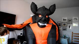 Huge Gargoyle Fire And Ice Airblown Inflatable Halloween - unboxing