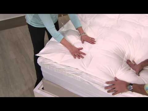 comfort-evolution-down,-feather-&-memory-foam-mattress-topper-on-qvc