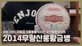 ✔ 이 차 가격 오릅니다! 맑은 맛의 부드러운 숙차 함께 마셔요 [2014무량산봉황금병]ㅣ지유명차종로점 보이차추천
