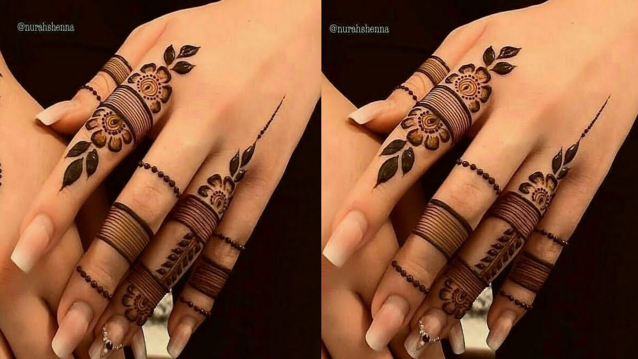 Stylish #Finger mehndi design for hand | New finger mehndi ...