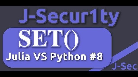 Julia Vs Python Tutorials - Set