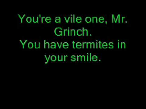 Mr. Grinch Lyrics by Thurl Ravenscroft