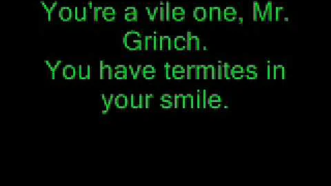 Mr. Grinch Lyrics performed by Thurl Ravenscroft