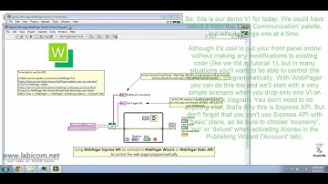 LabVIEW WebPager - Tutorial 3: 