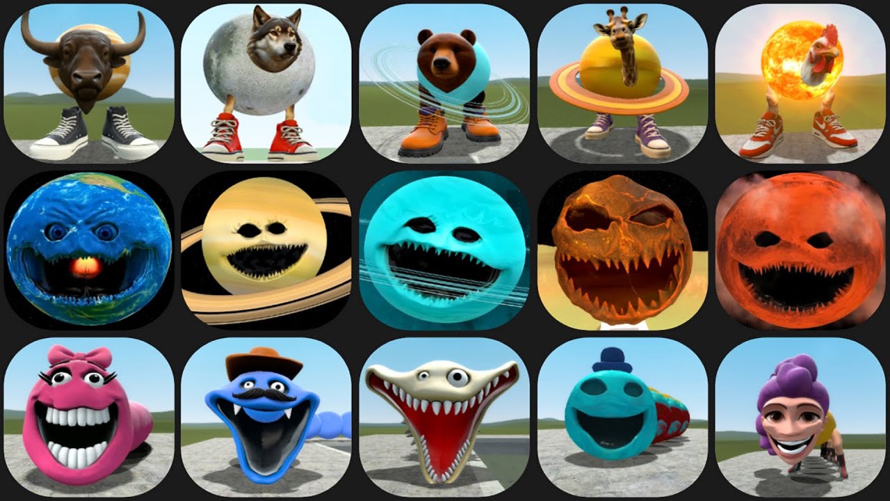 EVOLUTION OF ROBLOX HUNGRY WORM PHASE 4,ALL PLANETS WAKE UP,LA GALLINA SUPERNOVA SUPERNOVITA,GMOD