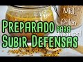 Preparado para subir las defensas con miel polen y jalea real