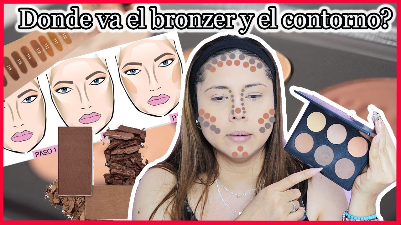 Donde poner el bronzer y contorno de rostro? Es lo mismo? Para que
