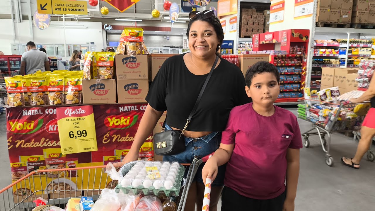 Assaí atacadista/Compras pra ceia de natal/ fiquei impressionada no que vi lá 😱💸🛒