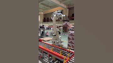🔩 Robotic arm palletizing    #machine#packagingmachinery #automation