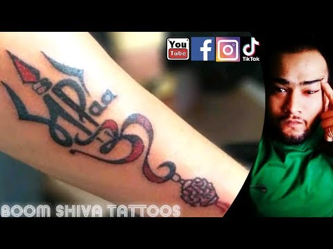 Om Trishul With Maa Tattoo Waterproof Men and Women Temporary Body Tattoo