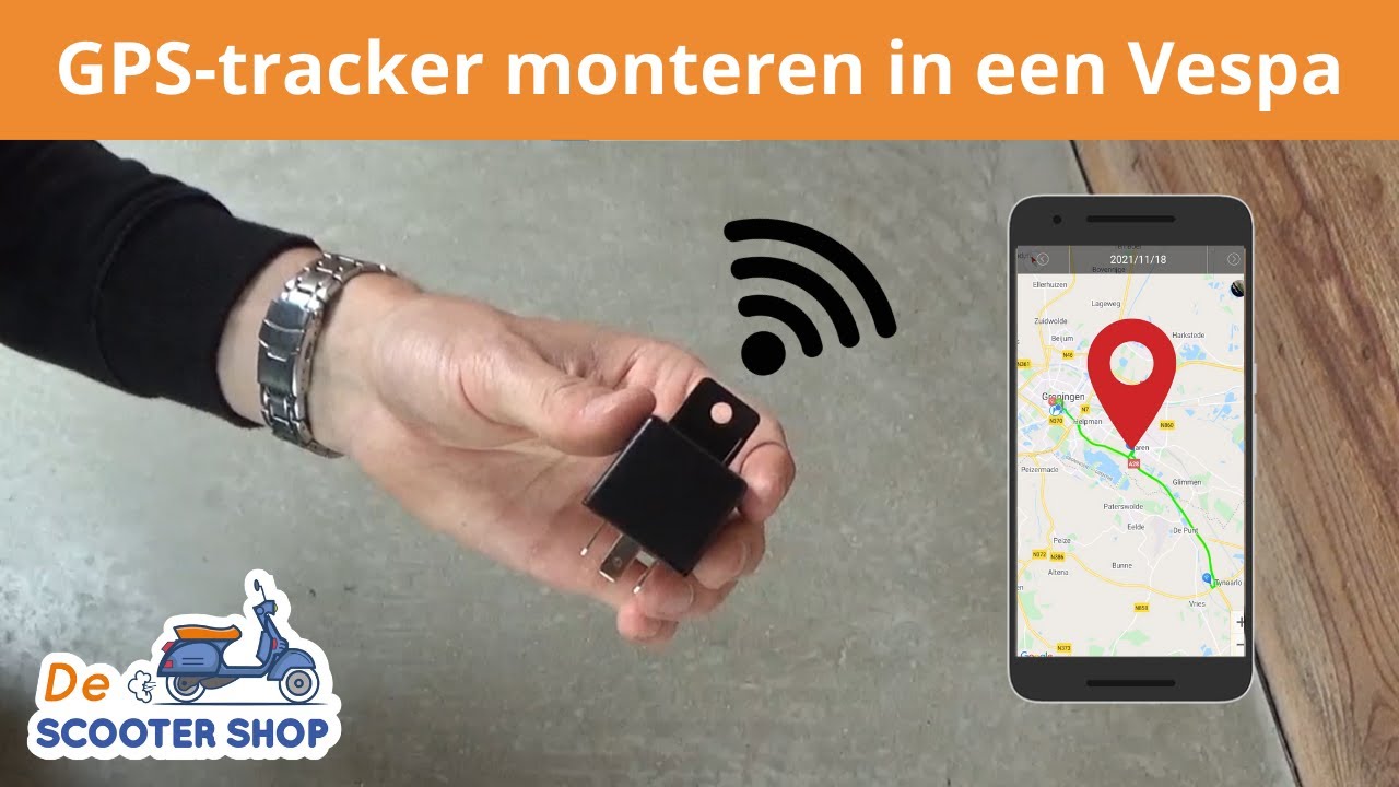 GPStracker monteren in een Vespa Montagevideo De Scooter Shop