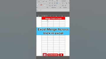 excel Merge Across trick in excel soo easy trick to use #excel #exceltips #exceltricks #exceltricks