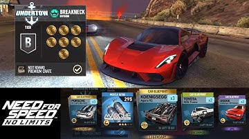 NFS: No Limits • Premium Crates Rewards Hennessey Venom F5 Breakneck undertow rivals