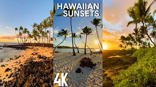 2 HRS Peaceful Ambience of Ocean Sunsets for Vertical Screens - 4K Amazing Hawaiian Sunsets