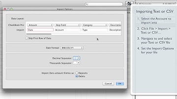 CheckBook Pro • Importing a Tab-delimited Text or CSV file