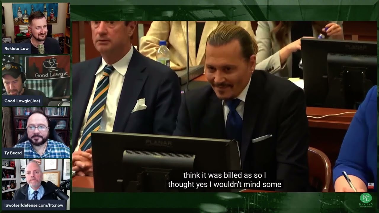 Johnny Depp Smiles during Ben King Testimony