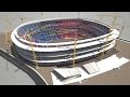 New camp nou  phased construction while continuing to play matches