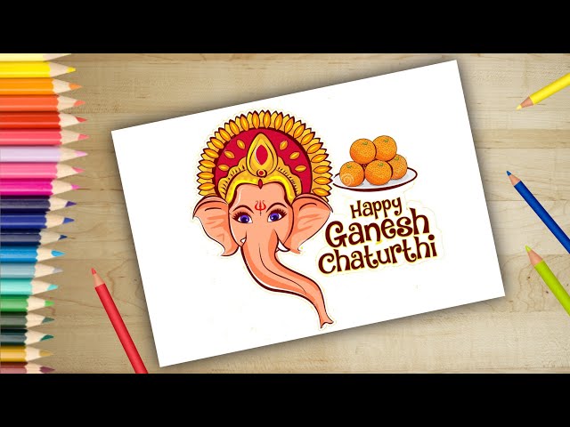Drawing Business Lights Tag Elephant God Happy Ganesh Chaturthi Festival  Poster | EPS Free Download - Pikbest