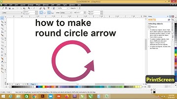 how to make round circle arrow in coreldraw