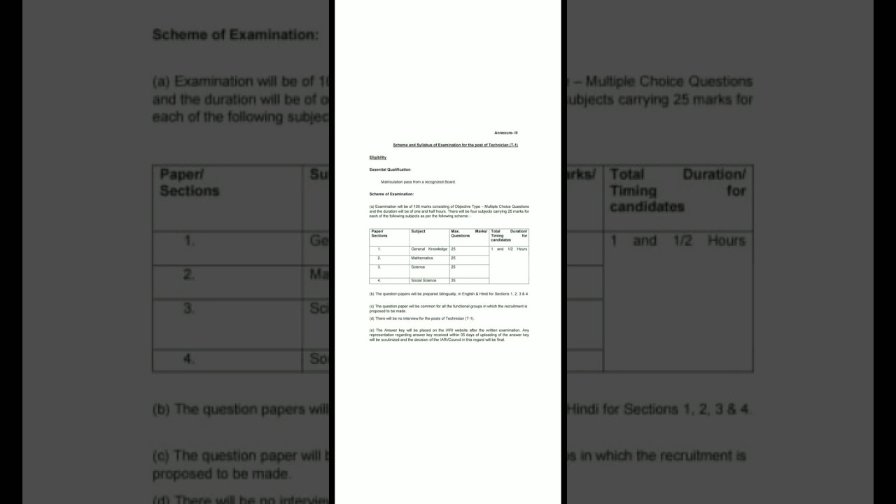 ICAR IARI technician t-1 syllabus || ICAR BHU JET UPDATE|IARI updated|technician t-1 syllabus||