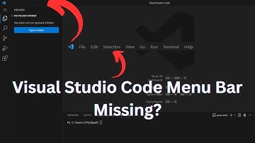 How to Restore the Menu Bar in Visual Studio Code ?