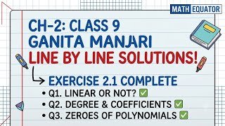 Class 9 Maths Chapter 2 Exercise 2.1 Full Solution in 5 Mins! ⚡ | Ganita Manjari | Math Equator