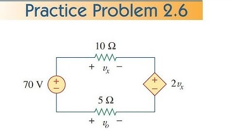 Kirchof Voltage Law | Practice Problem 2.6 .| Fundamentals Of Electric Circuits .