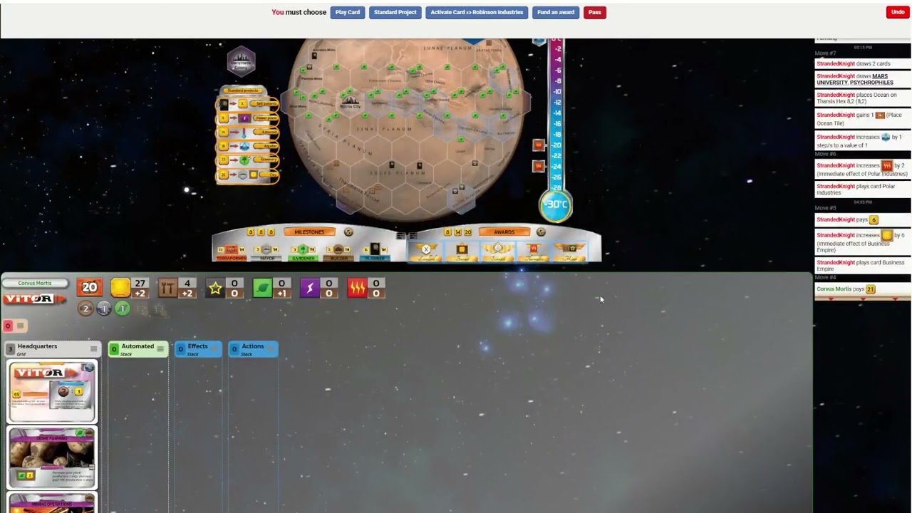 Terraforming Mars Game Review - Top 50 Oct-Nov Round 1 vs Corvus Mortis