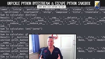 CEMA 2021 CTF - Unpickle Python Bytestream & Escape Python Sandbox