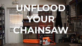 How to Unflood your Chainsaw - MainStreetMower