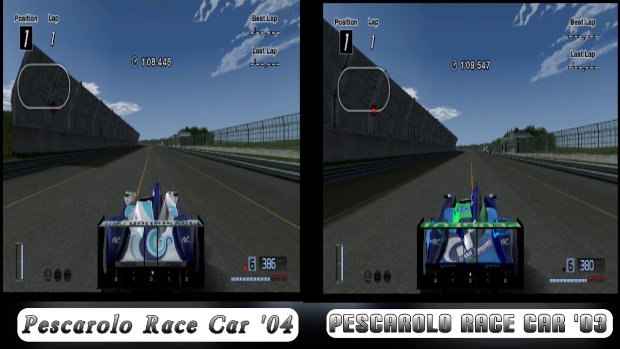 Gran Turismo 4 (PS2) - Pescarolo '04 Vs Pescarolo '03 - Test Course - Full HD - 60 Fps - YouTube