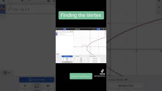 Find the Vertex in Desmos screenshot 2