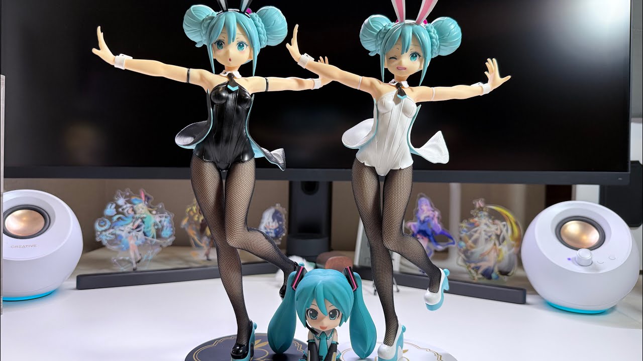 Unboxing ASMR • Miku BiCute Bunnies & Rubber Mascot Tryout Tease (No Talking)