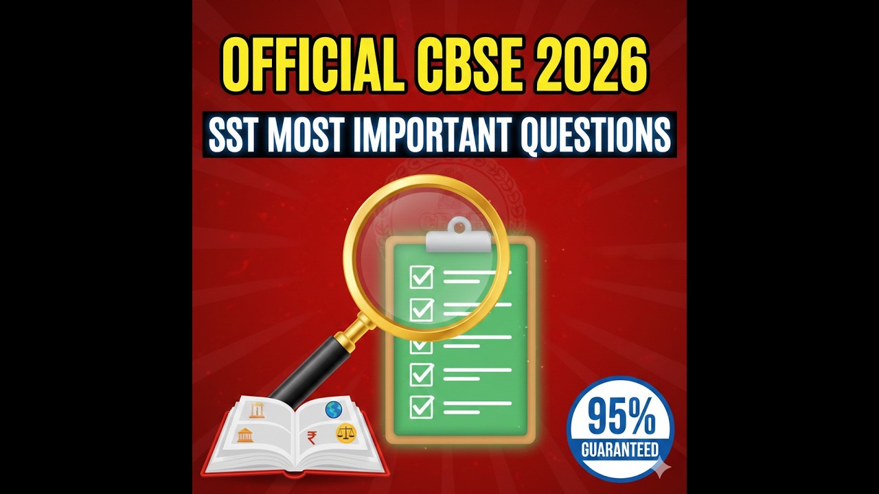 Official CBSE Class 10 SST Question Bank 2026   Full Revision Video