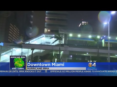 Wind Becoming An Issue In Downtown Miami Over Hurricane Irma