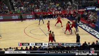 Klay Thompsons Back To Back Threes Usa Vs China July 24, 2016 2016 Usa Basketball Showcase