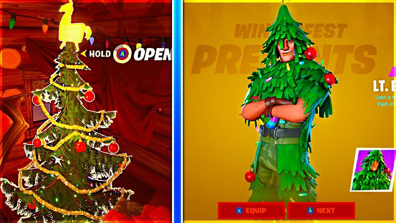 How To Get LT. EVERGREEN Skin in Fortnite Winterfest! (CHRISTMAS TREE SKIN)