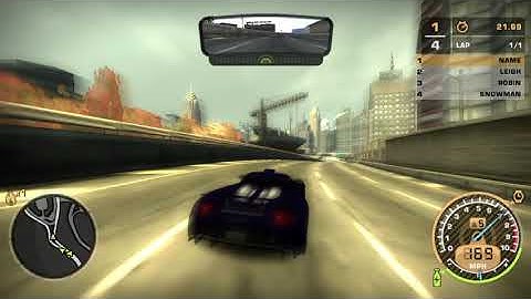 Need for Speed™ Most Wanted EA games Custom race by  Porsche Carrera GT Circuit mode –City Perimeter