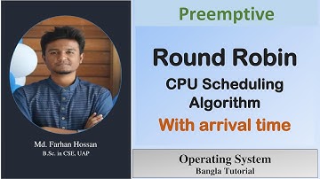 Round Robin with arrival time | Preemptive | operating system | Bangla Tutorial