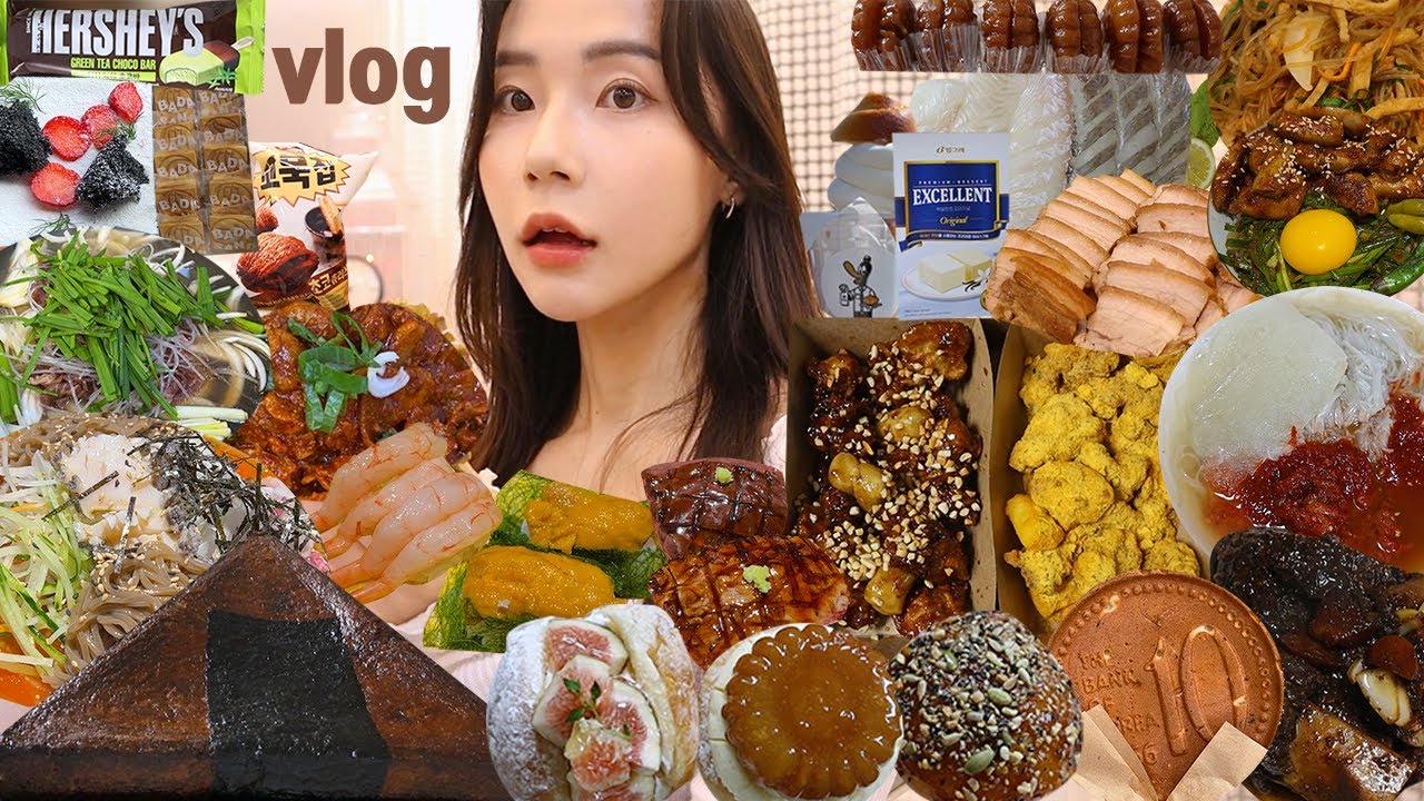 먹방 브이로그) 추석에 먹기만 한 사람이 나야 나👀 (경주여행 먹방, 달넛 약과도넛, 만나당약과+엑설런트, 누데이크 메가오니기리, 망원시장, 경주맛집, 추석 먹방브이로그)