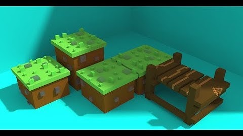 Islands and bridge voxel art | speed build