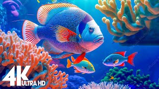 Aquarium 4K VIDEO (ULTRA HD) 🐠 Sea Animals With Relaxing Music - Rare \& Colorful Sea Life Video