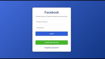 How to Create a Facebook Login Page with HTML and CSS | Step-by-Step Tutorial
