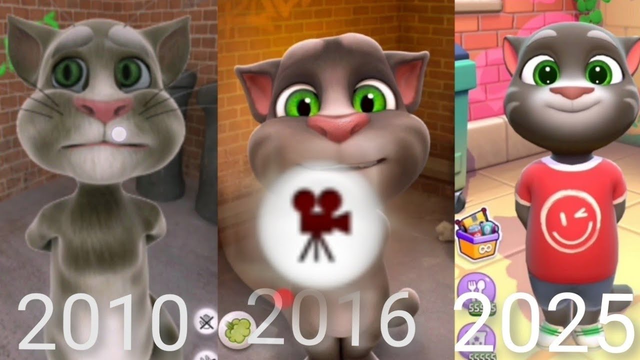 Talking Tom cat (2010) vs Talking Tom cat (2016) vs